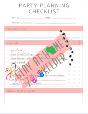 Party Planning Checklist